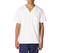 Dickies Men's Signature V-Neck Scrubs Shirt, White, 3XL