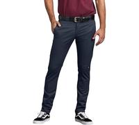 Dickies Mens Skinny Fit Double Knee Work Pants, Dark Navy, 34W x 30L