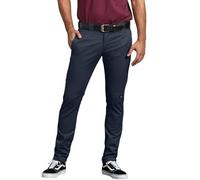 Dickies Men's Skinny Fit Double Knee Work Pants Business Casual, Dark Navy, 34W x 30L
