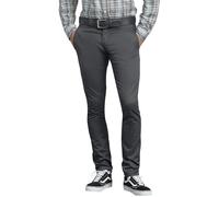 Dickies Men's Skinny Fit Work Business Casual Pants, Charcoal, 32W / 30L