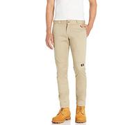 Dickies Men's Skinny Straight Double Knee Work Pants - Durable, Slim Fit, Industrial Uniform & Workwear, Desert Sand V1, 32W x 32L