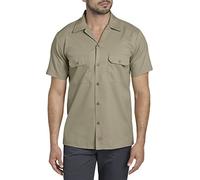 Dickies Men's Slim Fit Short Sleeve Work Shirt, Desert Sand, S