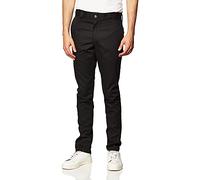 Dickies Men's Slim Skinny Fit Twill Work Pant Trousers, Black, 28W x 32L