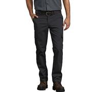 Dickies Men's Slim-Straight Stretch-Twill Cargo Pant, Black V1, 30W / 30L