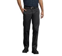 Dickies Men's Straight Work Slim Trousers, Black - 42W / 30L