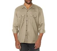 Dickies Men's Streetwear Male Shirt Long Sleeve Work Workwear, Beige (Khaki), Large