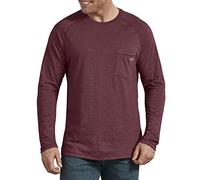 Dickies Men's Temp-iq Performance Cooling Long Sleeve T-Shirt, Burgundy Heather, Medium