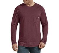 Dickies Men's Temp-iq Performance Cooling Long Sleeve T-Shirt, Burgundy Heather, S