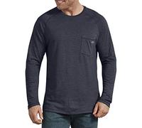 Dickies Men's Temp-iq Performance Cooling Long Sleeve T-Shirt, Dark Navy Heather, Large