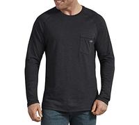 Dickies Men's Temp-iq Performance Cooling Long Sleeve T-Shirt, Knit Black Heather, Medium