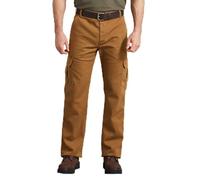 Dickies Men's Cargo Work Utility Pants, Stonewashed Brown Duck, 30W x 32L