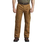 Dickies Men's Cargo Work Utility Pants, Stonewashed Brown Duck, 44W x 32L
