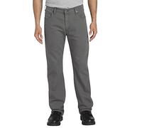 Dickies Men's Tough Max Duck 5-Pocket Pant, Stonewashed Slate, 34W x 30L