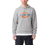 Dickies Men's Tricolor DWR Pullover Fleece Hooded Sweatshirt, Heather Gray, S