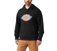 Dickies Men's Tricolor DWR Pullover Fleece Hooded Sweatshirt, Knit Black, Large