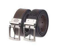 Dickies Men's Two-in-One Reversible Casual Belt, Brown/Black, Large (38-40)