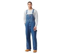Dickies, Men's, WASHED DENIM BIB OVERALL, STONEWASHED INDIGO BLUE, 34W / 30L