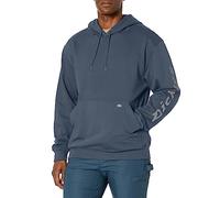 Dickies Men's Water Repellent Logo Sleeve Hoodie Pullover, Airforce Blue, L