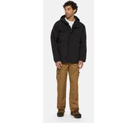 (Black, M) Dickies Waterproof Men's Black Rain Jacket