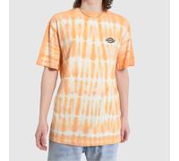DICKIES Men's Westfir T-Shirt in White & Orange, Tie Dye, Cotton, Size: S Sml