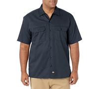 Dickies Men's Work Regular Fit Short Sleeve Casual Shirt, Blue (Dark Navy), XX-Large