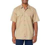 Dickies Men's Work Shirt Short Sleeved Workwear, Beige (Khaki), Small