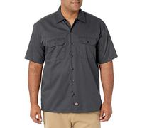 Dickies Men's Work Shirt Short Sleeved Workwear (Charcoal Grey), XXXX-Large