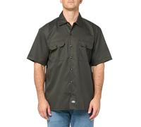 Dickies Men's Work Shirt Short Sleeved Workwear, Olive Green, Medium