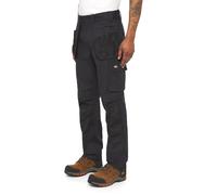 Dickies Multi Pocket Utility Mens Black Work Trousers Cotton - Size 32 (Waist)