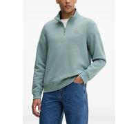 DICKIES Oakport quarter-zip logo-patch sweatshirt - Blue M