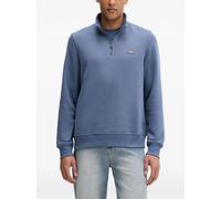 DICKIES Oakport quarter-zip logo-patch sweatshirt - Blue M-L