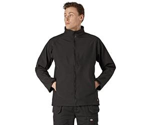 Dickies - Outerwear for Men, Softshell Jacket, Waterproof, Black, XL