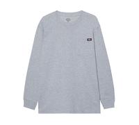 Dickies Pocket Tee Long Sleeve Cotton Mens Grey T-Shirt - Size X-Large