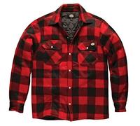 Dickies Portland Padded Shirt Fleece Workwear (SH5000) Warm Padded Lined RED Sizes S-4XL (4XL)