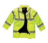 Dickies Premium Motorway Hi Vis Jacket / Mens Workwear (4XL) (Hi-Vis Yellow)