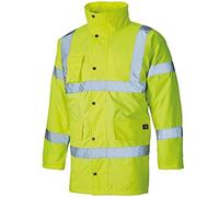 Dickies Premium Motorway Hi Vis Jacket / Mens Workwear (XL) (Hi-Vis Yellow)