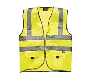 Dickies SA22020 YL 3XL Size 3X-Large Hi Vis Technical Safety Waistcoat - Yellow