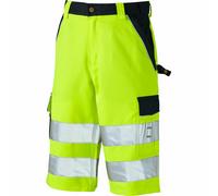 DICKIES Shorts SA30065 Hi Vis Viz Industry Safety Cargo WORK Shorts Pockets