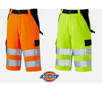 Dickies Shorts Sa30065 Hi Vis Viz Industry Safety Cargo Work Shorts Pockets - Orange