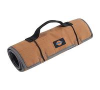 Dickies Small Wrench/Screwdriver Organizer Roll for Mechanics, 16 Tool Pockets, Durable Canvas Construction, 13.5 in. x 12.75 in. Unrolled, Grey/Tan