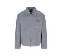 DICKIES striped-pattern zip-up shirt jacket - Blue M-L-XL