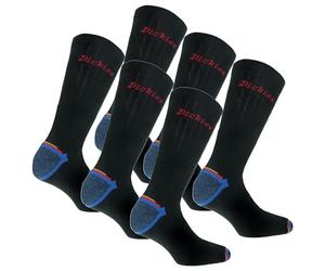 Dickies® Strong Work Socks Men's Work Socks Business Socks Stockings Size 41-50, 6 Pairs Black, 39-42