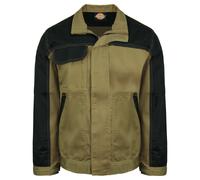 Dickies Two Tone Mens Khaki Black Everyday Work Wear Jacket ED24/7JK KHAKI/BLACK