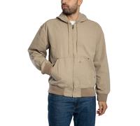 Unlined Canvas Hooded Bomber Jacket Beige M