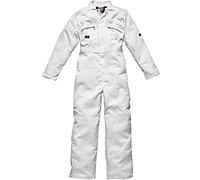 Dickies WD4839 BK 48R Size 58 "Redhawk" Overall with Zip Front - White