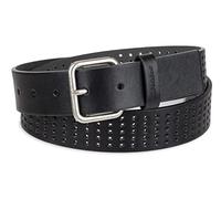 Dickies Women’s Leather Casual Belt, Black Perforated, Large