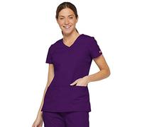 Dickies Women's aubergine medical scrubs shirts, Eggplant, S UK