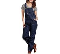 Dickies, Women's, BIB RELAXED STRAIGHT, DARK INDIGO, S