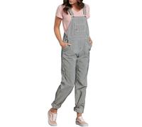 Dickies, Women's, BIB RELAXED STRAIGHT, RINSED HICKORY STRIPE, L