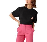 Dickies Breast Cancer Awareness Women's Respect Heavyweight Short Sleeve Pocket T-Shirt, Knit Black, XS